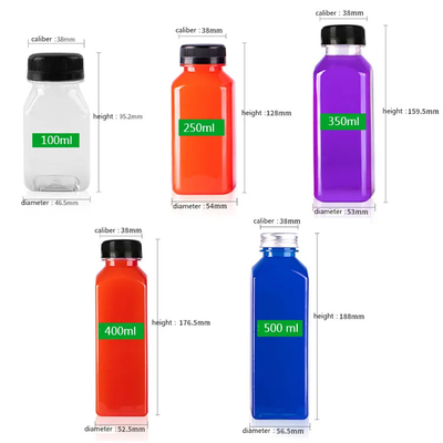 Lanwei 250Ml 500Ml 12Oz16Oz напиток сок Вода квадратная пластиковая бутылка с крышкой