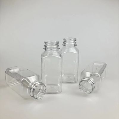 Best Value Plastic Bottles square Shape Plastic Juice Bottle with Seal Cap Pet Bottles for Juice Business with Fast Shipping