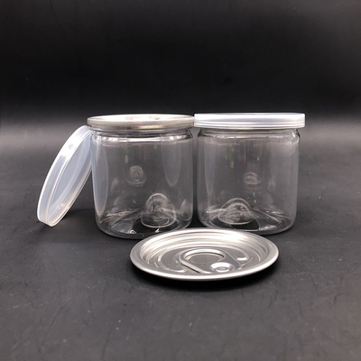 Пищевые порожние прозрачные пластиковые банки Хранилище PET Mason Jar BPA Бесплатная пластиковая банка с пластиковой крышкой