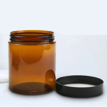 Пластиковые банки для хранения пищевых продуктов 30g 50g 100g 120g 150g 200g 250g 300g 400g 500g 1000g янтарные банки для домашних животных с крышкой