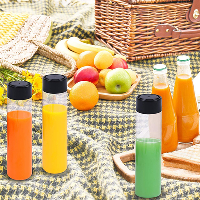 Бутылки для молочного чая без BPA с винтом на крышке Квадратная круглая форма и удобная ручка