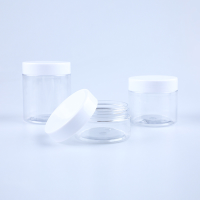 PET 1oz 2oz 4oz 6oz 8oz 12oz 16oz Прозрачные пластиковые банки с широким ртом с алюминиевыми крышками
