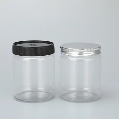 PET банки пищевого качества белый пластик 4oz 8oz 300ml 500ml круглый формы пустой глазный крем лицо крем банки 16oz
