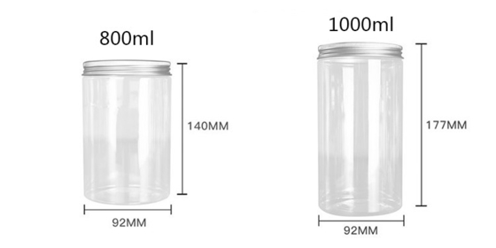 PET банки пищевого качества белый пластик 4oz 8oz 300ml 500ml круглый формы пустой глазный крем лицо крем банки 16oz