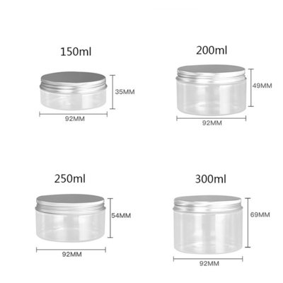 PET банки пищевого качества белый пластик 4oz 8oz 300ml 500ml круглый формы пустой глазный крем лицо крем банки 16oz