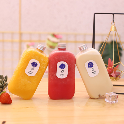 Прозрачные пластиковые бутылки для напитков с винтом на крышке