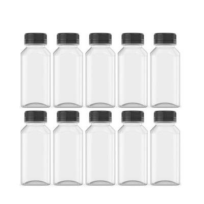 Новый дизайн ПЭТ пластиковая бутылка квадратная для сока Оптовая продажа пластиковых бутылок для фруктового сока Прозрачные пластиковые бутылки для сока в наличии