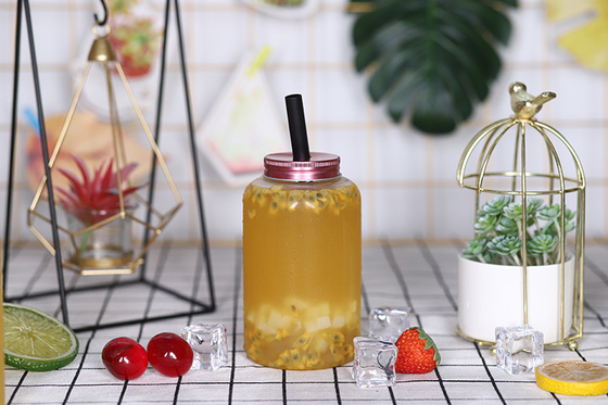 Средние бутылки с молочным чаем Прозрачная квадратная круглая конструкция для удобной обработки