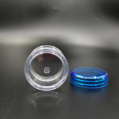 Прозрачная индивидуальная пластиковая косметическая банка с гладкой поверхностью