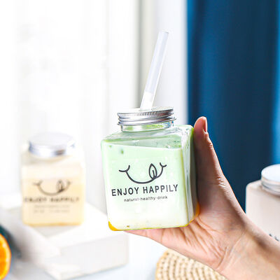 Средние бутылки с пузырьками для чая можно настроить прочные пластиковые контейнеры идеально подходят для магазинов напитков кафе и ресторанов