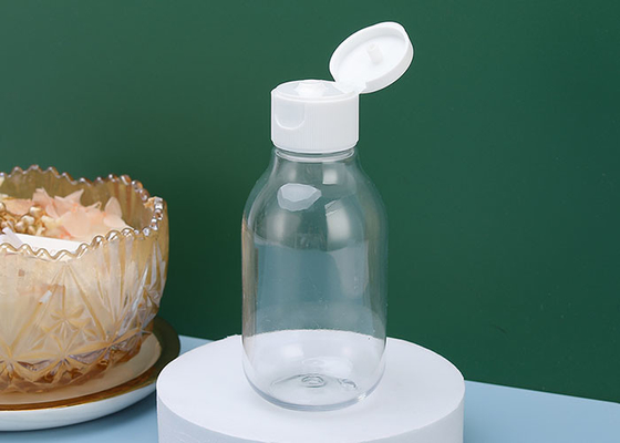 пустая бутылка прозрачной пластмассы 100ml с крышкой сальто верхней