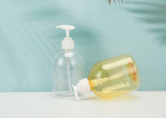 Ясная круглая пластиковая бутылка насоса лосьона 500ml для косметического шампуня