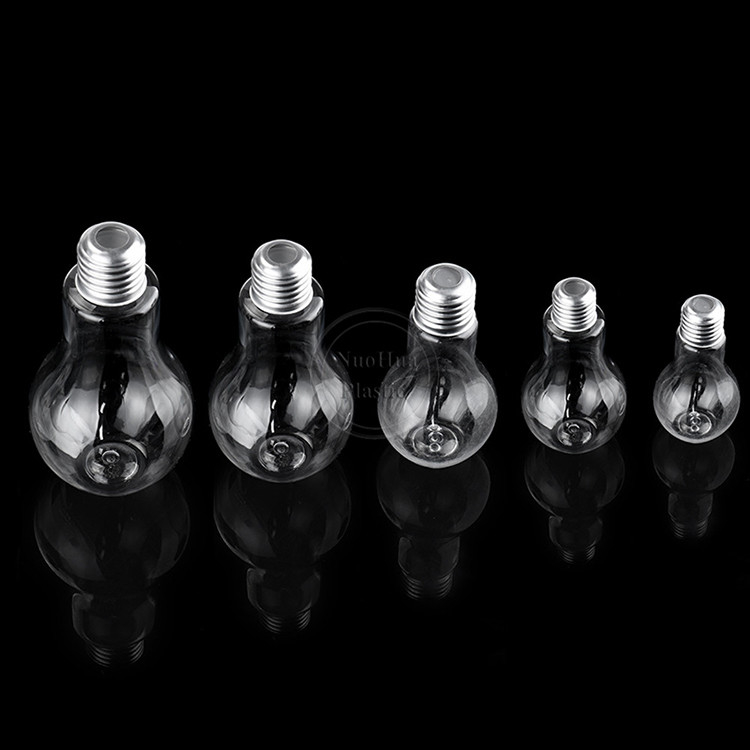 BPA Free Clear 50ML 100ML 150ML Ледяной кофе чай плоская пластиковая бутылка сока для домашних животных с алюминиевой крышкой
