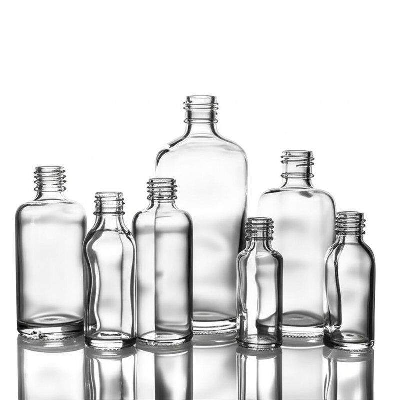 10ml 15ml 30ml 40ml 60ml 80ml 100ml transparent small bottles for liquids designed to hold serums lotions and other liquid formulations