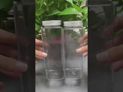 Оптовая продажа квадратных пластиковых бутылок для напитков: молоко, сок, чай, напитки, с крышкой